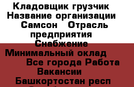 Кладовщик-грузчик › Название организации ­ Самсон › Отрасль предприятия ­ Снабжение › Минимальный оклад ­ 27 000 - Все города Работа » Вакансии   . Башкортостан респ.,Октябрьский г.